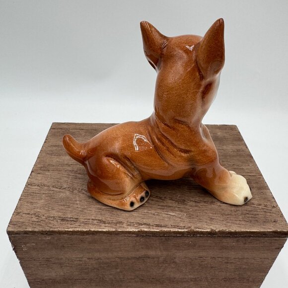 Vintage Jema Holland Boxer Dog Figurine Statue Ornament West Germany stamped 266 - Picture 4 of 13